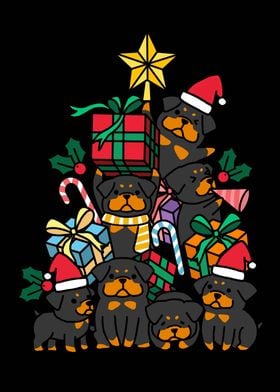 Rottweiler Christmas Tree 