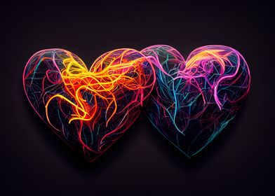 Neon Hearts