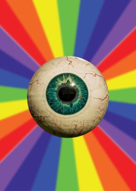 Weirdcore Eyeball Rainbow 