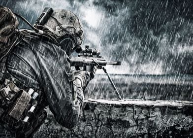 Battle in the rain