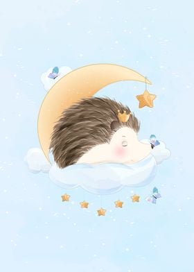 Cute Sleeping hedgehog