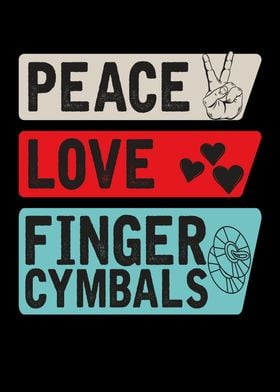 Peace Love Finger Cymbals