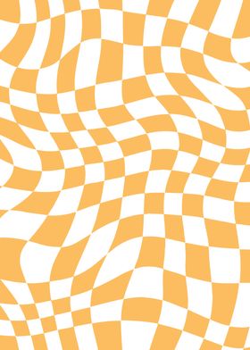 Orange Checked Wave Warp