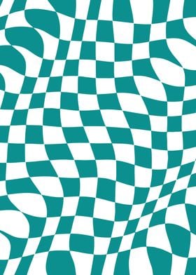 Turquoise Checkered Warp