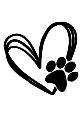 Love Paw Print Pet Lovers