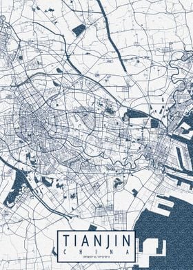 Tianjin City Map Coastal