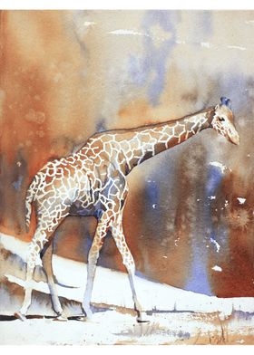Painting of giraffe art