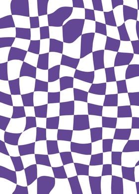 Purple Wavy Checkered Art