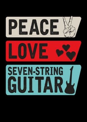 Peace Love 7String Guitar