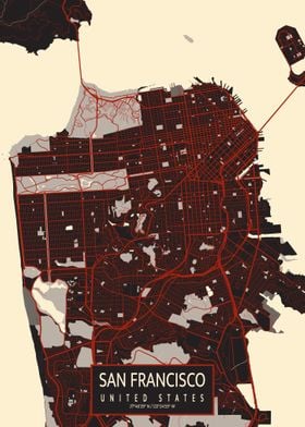 San Francisco Map Vector