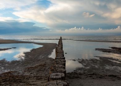 Groyne on the Baltic Sea 