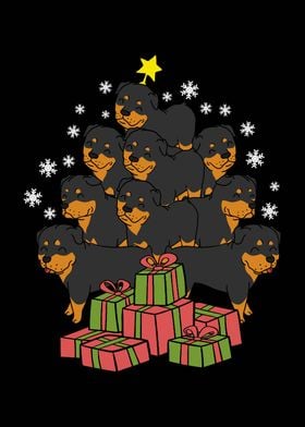 Rottweiler Christmas Tree 