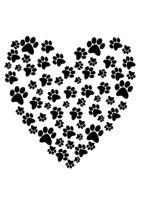 Love Paw Print Pet Lovers