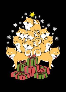 Shiba Inu Christmas Tree 