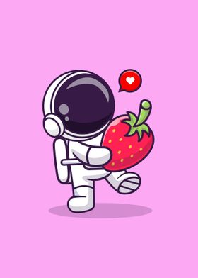 Cute astronaut bring