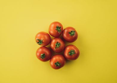 top view tomato