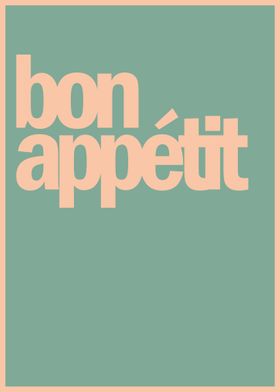 Bon Apptit kitchen poster