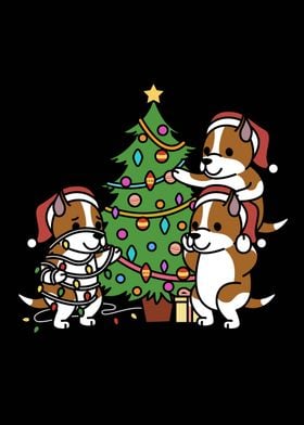 Amstaff Dog Christmas Tree