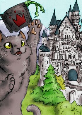 Cat+Neuschwanstein Castle