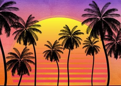 Tropical Sunset Synthwave