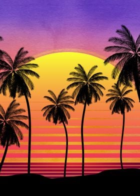 Tropical Sunset Synthwave