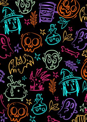 Neon Halloween Stuff