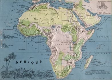 Relief map of Africa