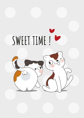 Cute Cats Sweet Time