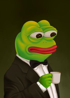 frog and coffee