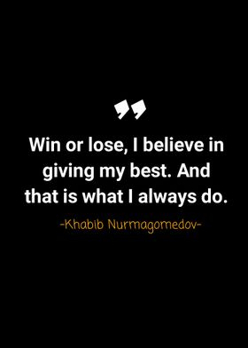 Khabib Nurmagomedov quotes