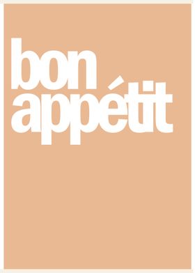 Bon Apptit kitchen poster