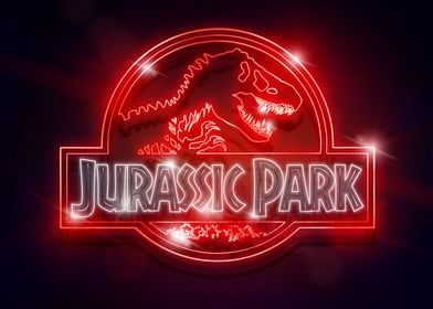 Jurassic Park neon