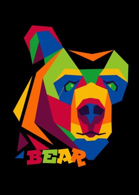 bear popart color