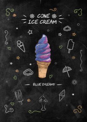 Blue Dreamy Ice Cream