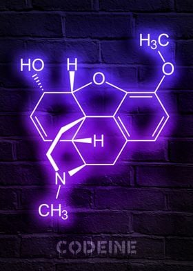 Codeine neon molecule