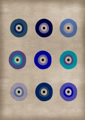 Blue Shades of Evil Eye 