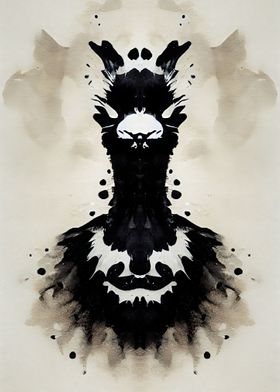 Llama Black Watercolor