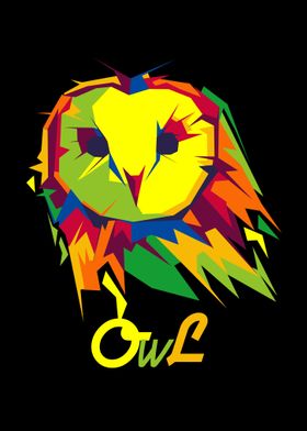 paint owl bird