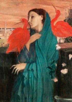 Young Woman with Ibis 