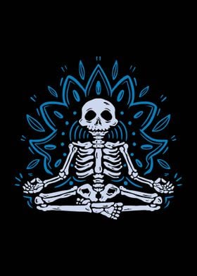 meditating skeleton