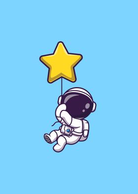 Astronaut catching star