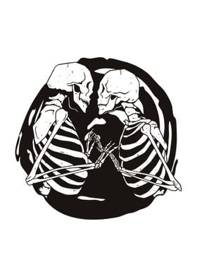 Kissing Skeleton