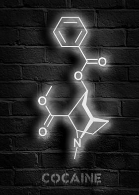 Cocaine neon molecule