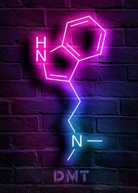 DMT neon molecule