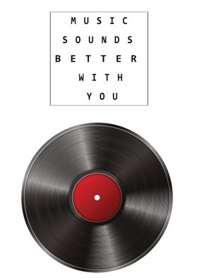 Vinyl Poster Quote Music