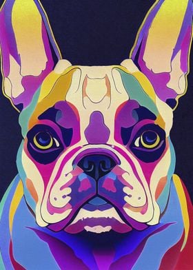 French Bulldogs face With 