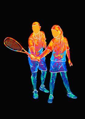 Exercise with a racket