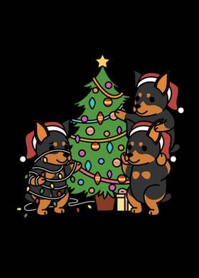 Doberman Christmas Tree 