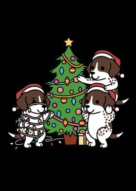 Pointer Dog Christmas Tree