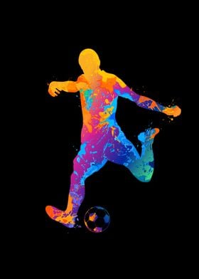 Abstract soccer player